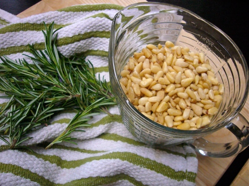 Pine Nut Brittle with Rosemary
